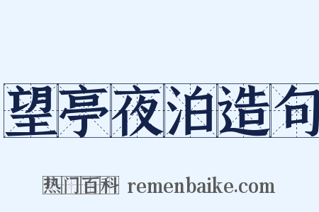 望亭夜泊造句是什么意思的图片